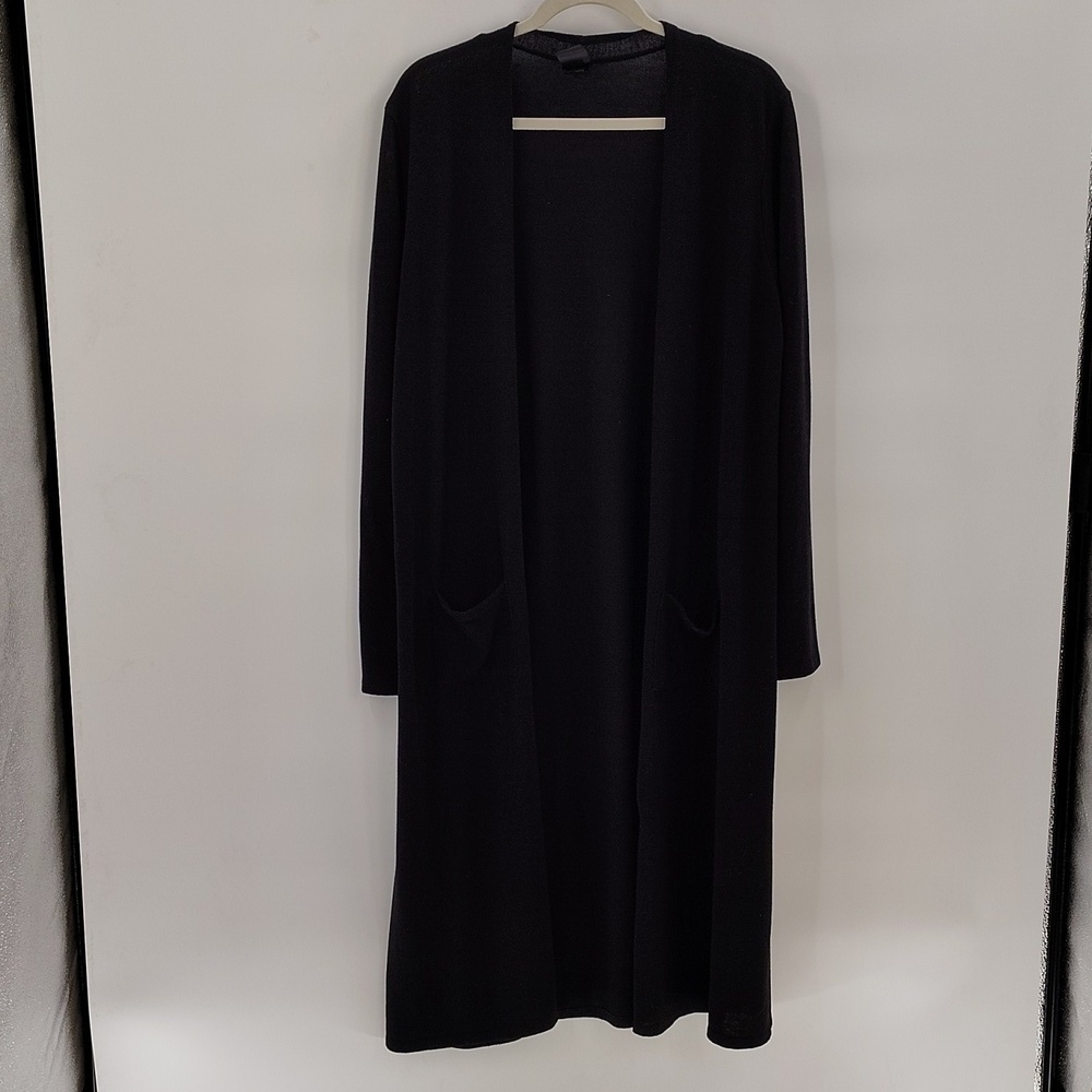Agnes & Dora Duster black size 1X With pockets long sleeve